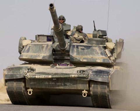 Abrams tank in Iraq.