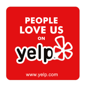 Yelp sticker.